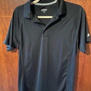 Mens Black Prince Tennis Shirt